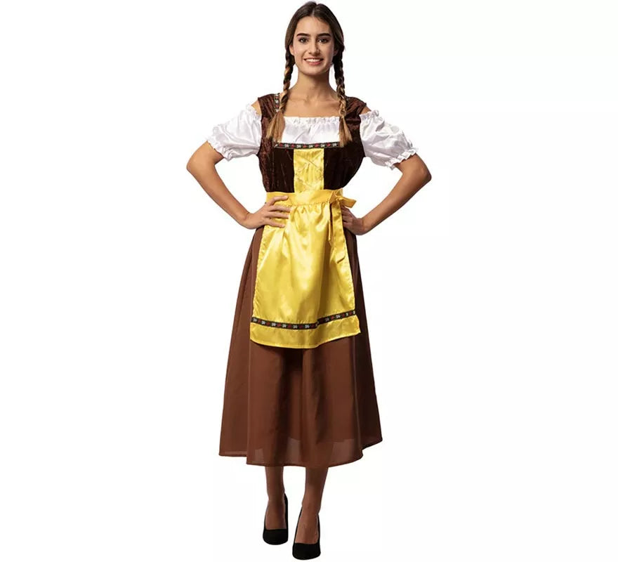 Translation missing: fr.Disfraz de Bávara clásica marrón y amarillo para mujer
