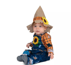 Déguisement bébé épouvantail avec chapeau pour bébé et enfant