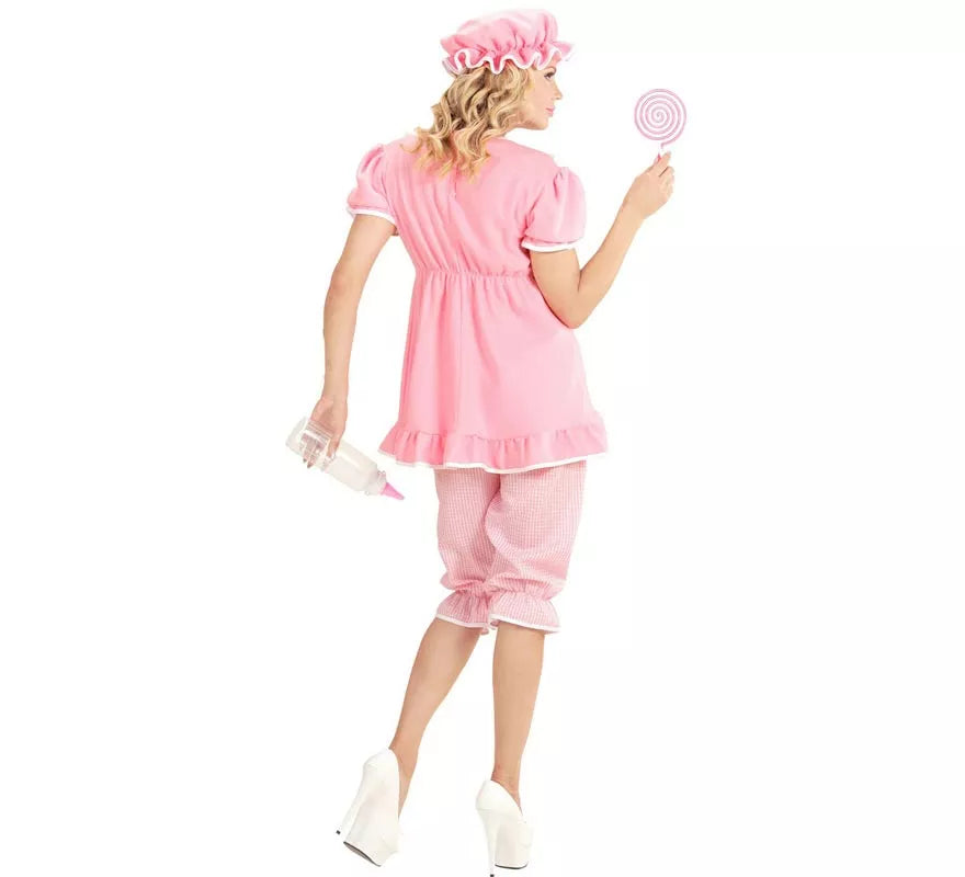 Translation missing: es.Disfraz de Bebé rosa con gorro para mujer