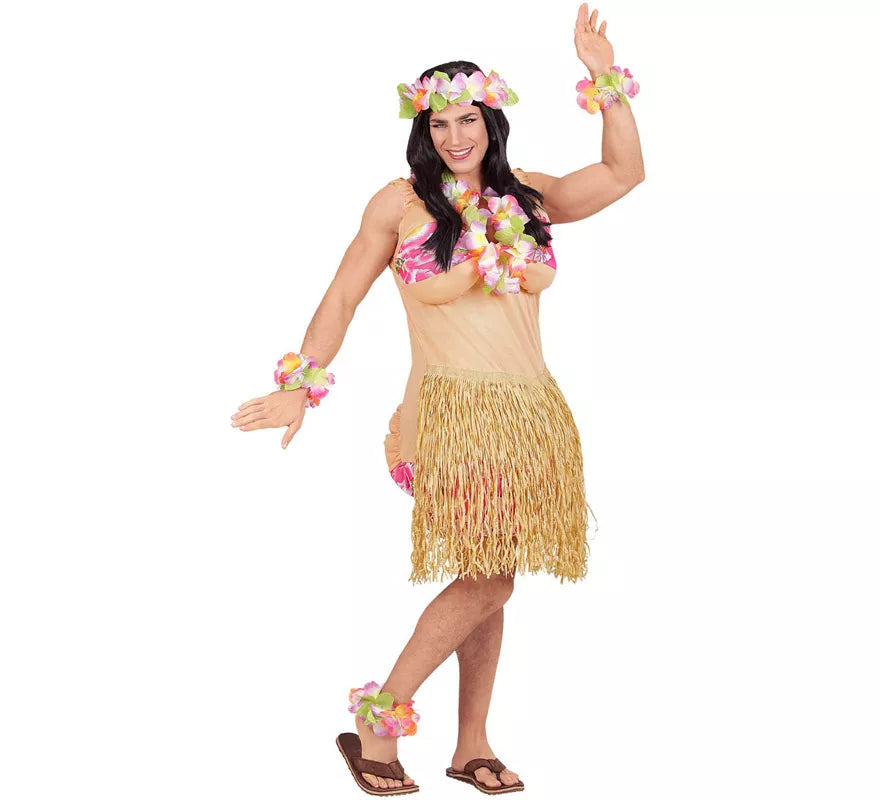 Translation missing: fr.Disfraz de Belleza Hawaiana con Falda para hombre