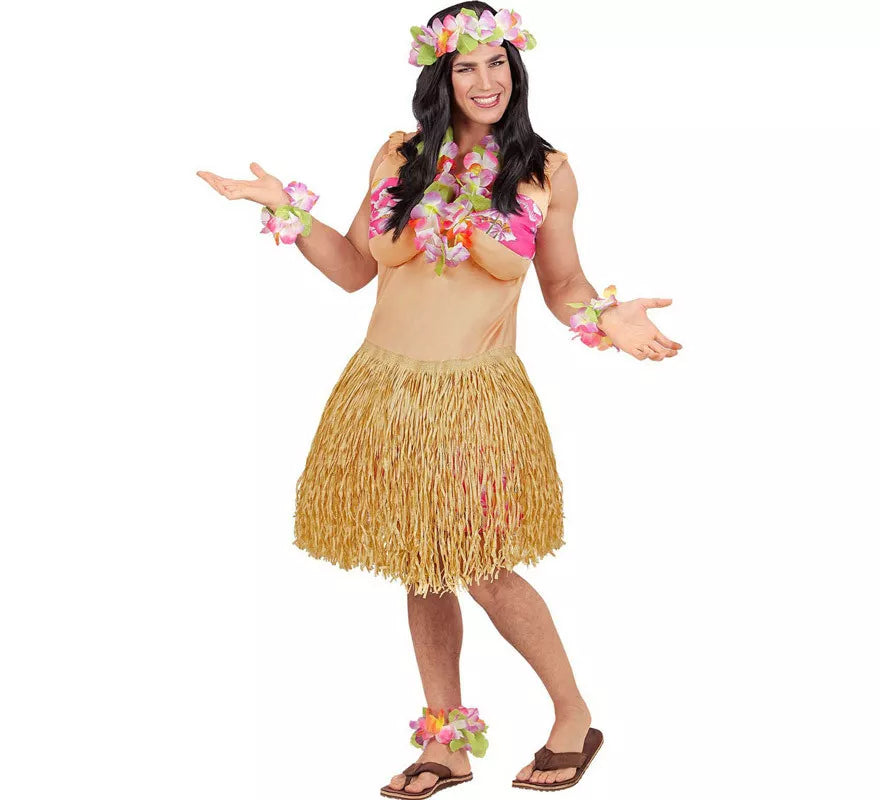 Translation missing: fr.Disfraz de Belleza Hawaiana con Falda para hombre