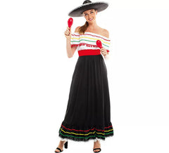 Déguisement beauté mexicaine avec jupe femme