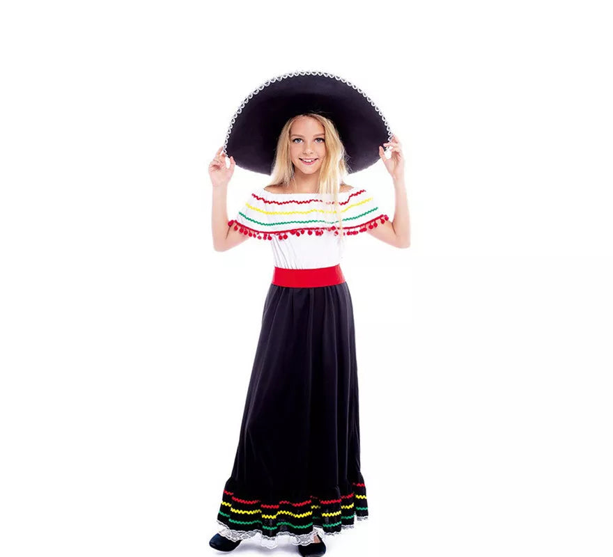 Translation missing: fr.Disfraz de Belleza Mexicana con Falda para niña