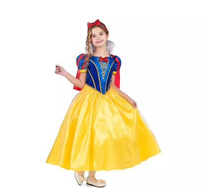 Disfraz de Blancanieves con diadema y capa para niña