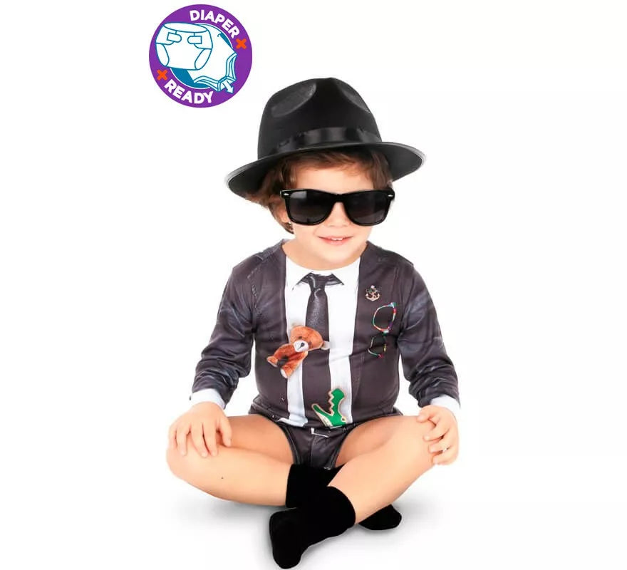 Translation missing: fr.Disfraz de Blues Brothers para bebé