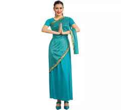 Bollywood costume bleu turquoise femmes