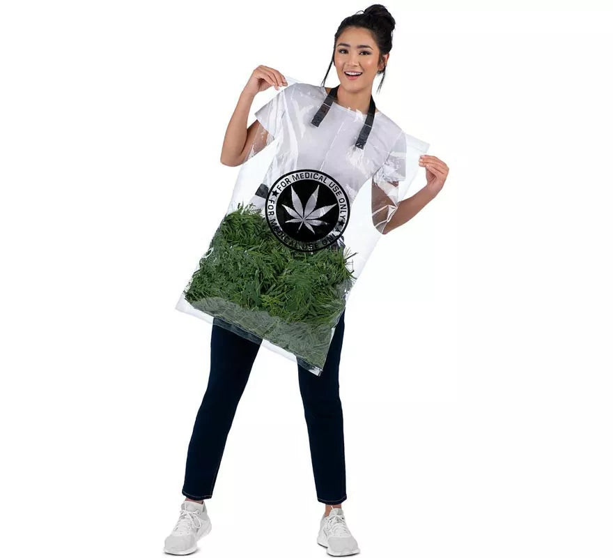 Translation missing: fr.Disfraz de Bolsa de Hierba verde para adulto