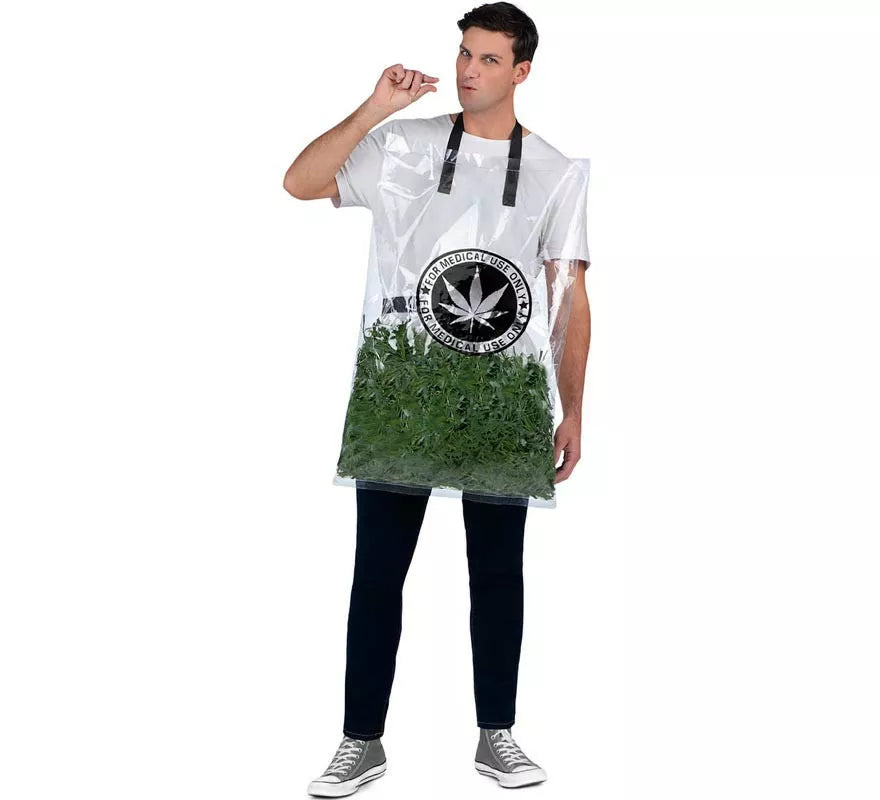 Translation missing: fr.Disfraz de Bolsa de Hierba verde para adulto