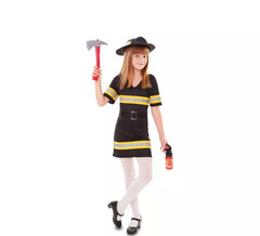 Déguisement de Pompier Bleu et Jaune pour fille