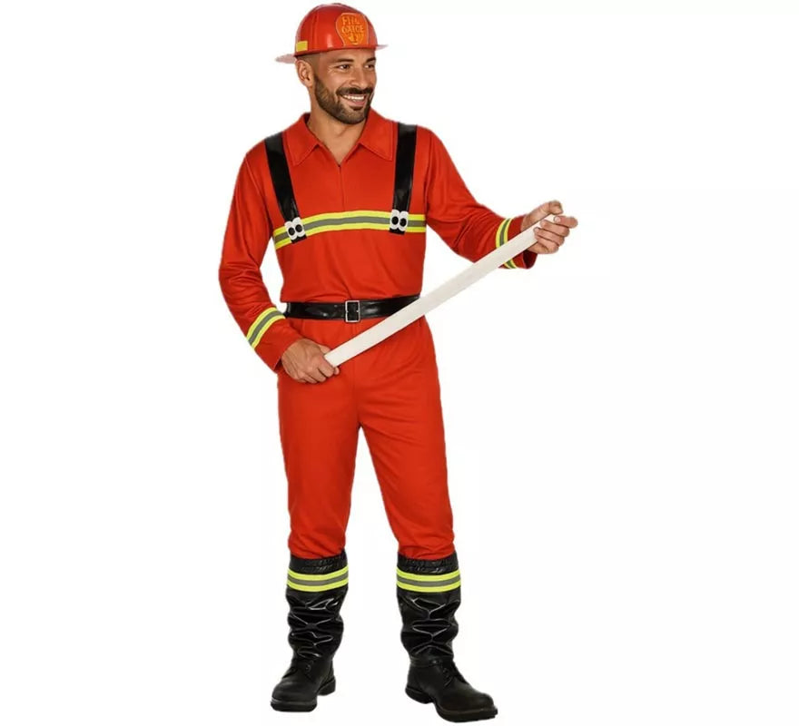 Translation missing: es.Disfraz de Bombero con Manguera para hombre