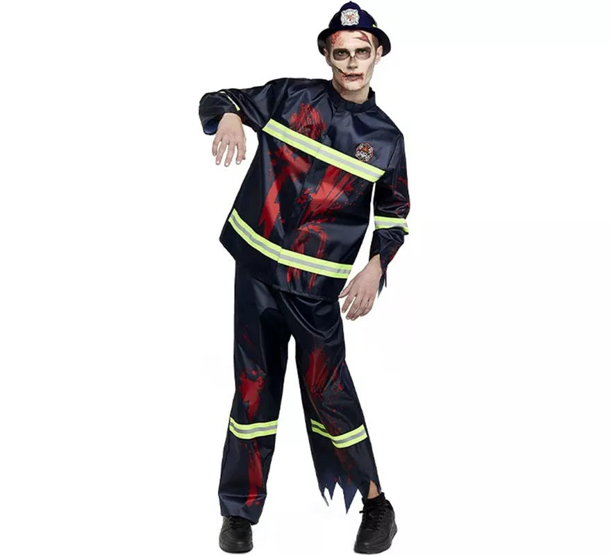 Translation missing: fr.Disfraz de Bombero Zombie para hombre