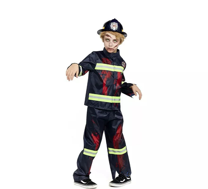 Translation missing: fr.Disfraz de Bombero Zombie para niños