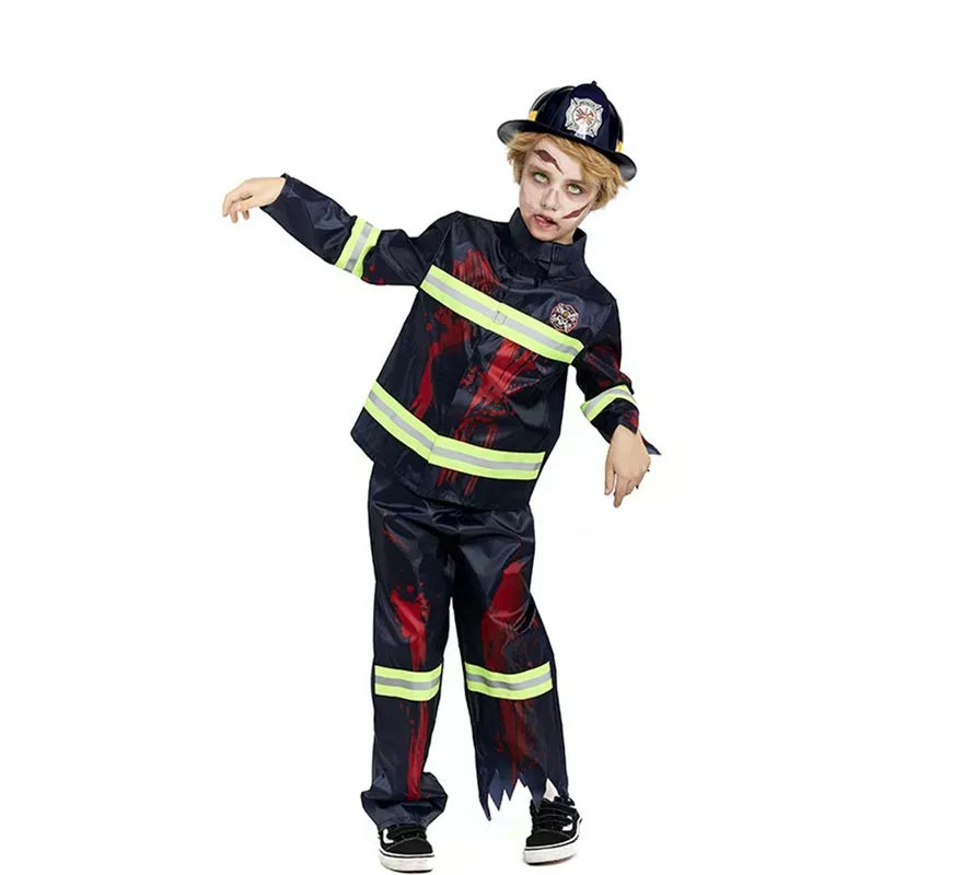 Translation missing: fr.Disfraz de Bombero Zombie para niños