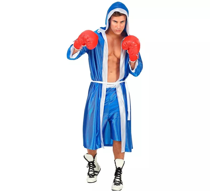 Translation missing: fr.Disfraz de Boxeador azul y blanco para hombre