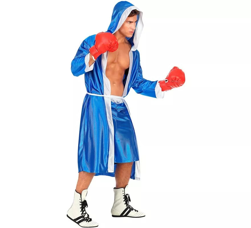 Translation missing: fr.Disfraz de Boxeador azul y blanco para hombre