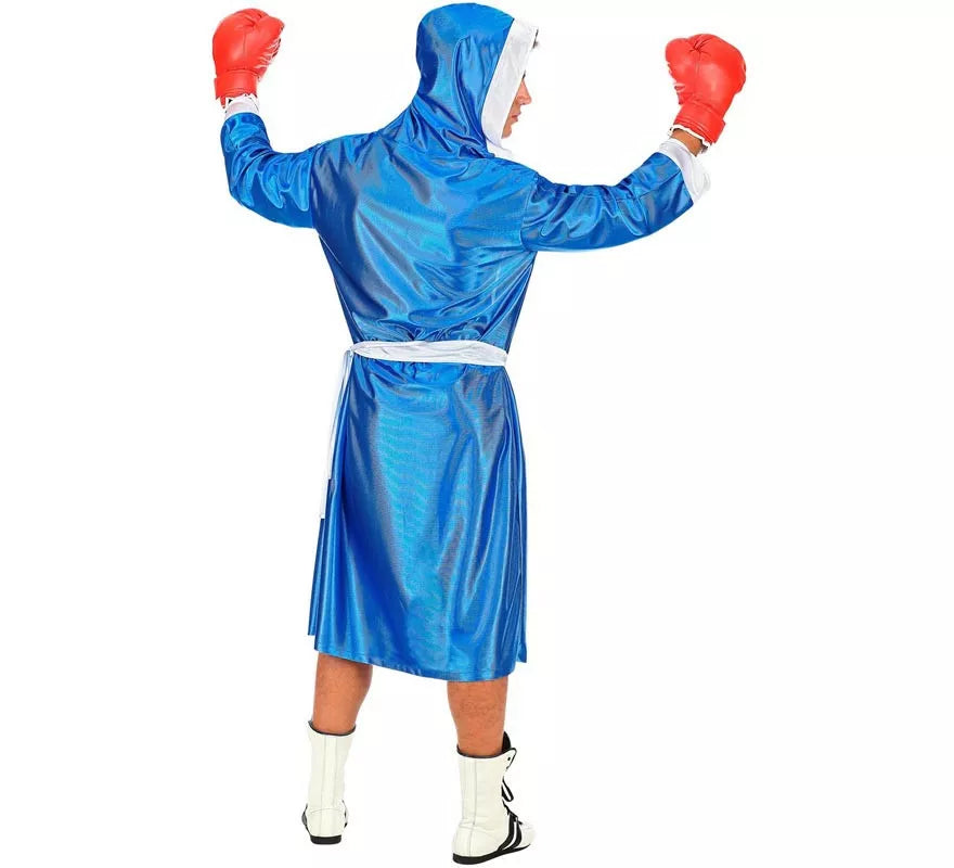 Translation missing: es.Disfraz de Boxeador azul y blanco para hombre