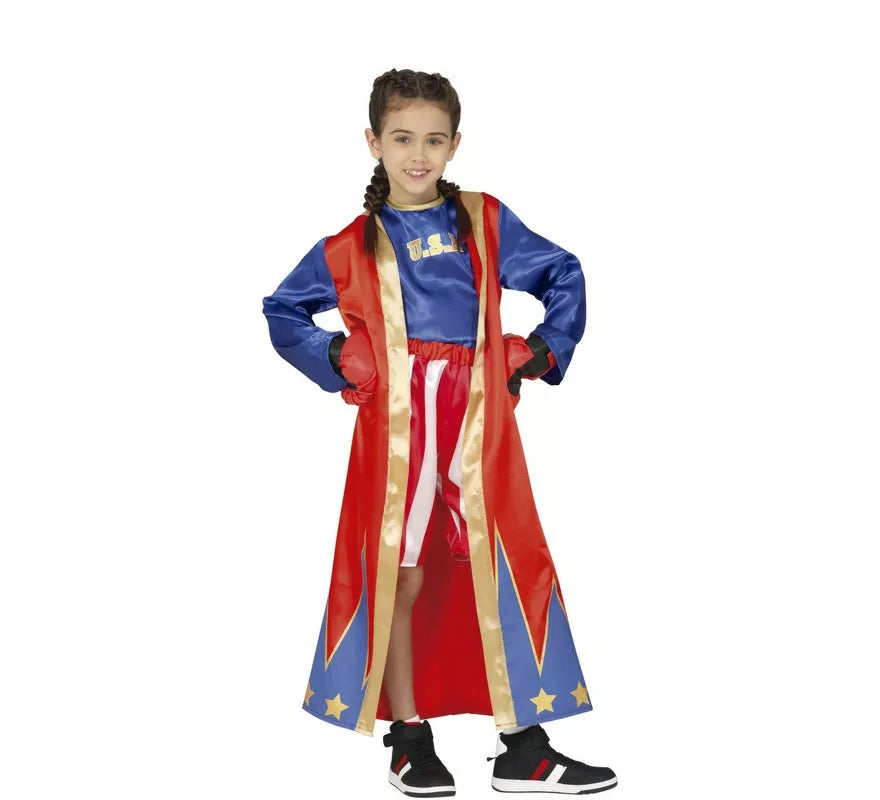 Translation missing: fr.Disfraz de Boxeador Azul y Rojo para niños