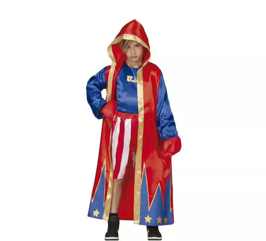 Translation missing: fr.Disfraz de Boxeador Azul y Rojo para niños