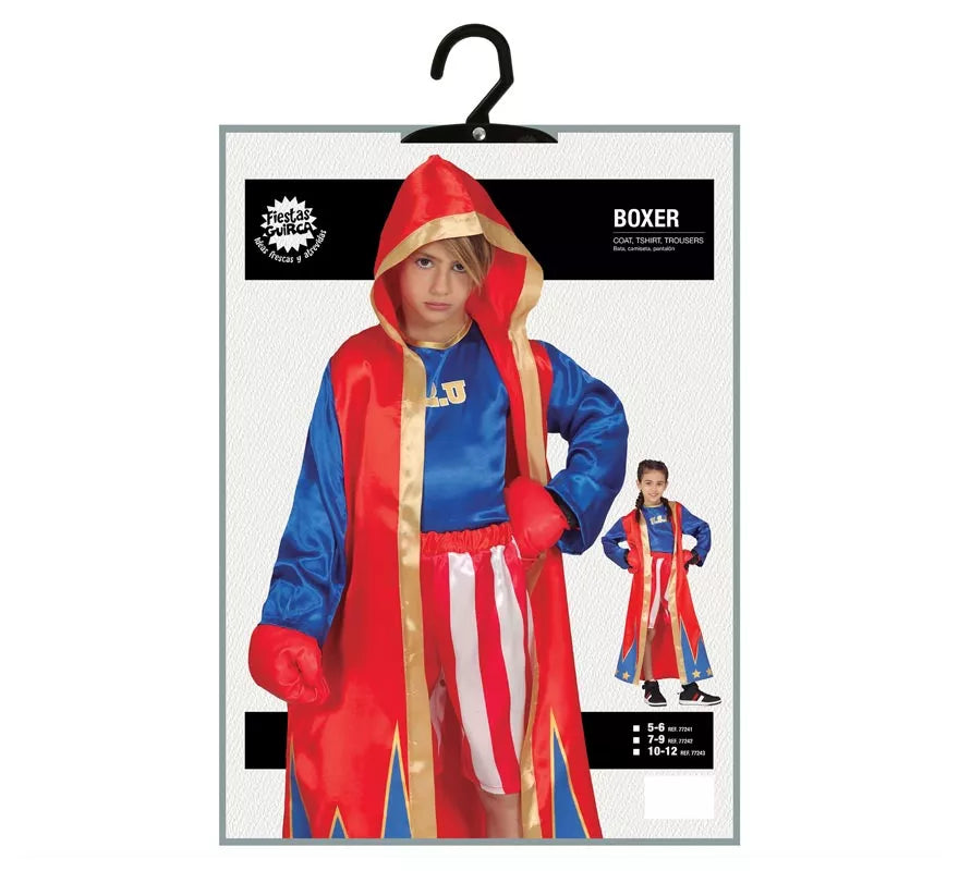 Translation missing: fr.Disfraz de Boxeador Azul y Rojo para niños