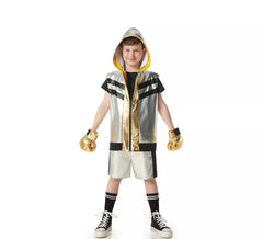 Costume de boxeur argenté pour enfants
