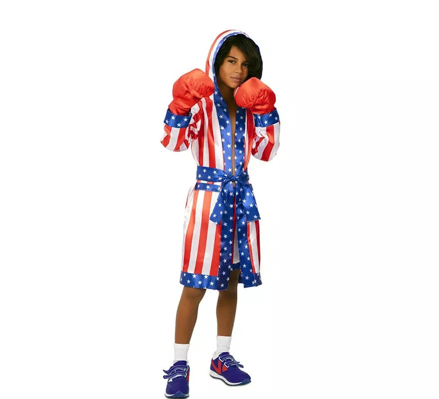 Translation missing: fr.Disfraz de Boxeador Profesional USA con cinturón para niño