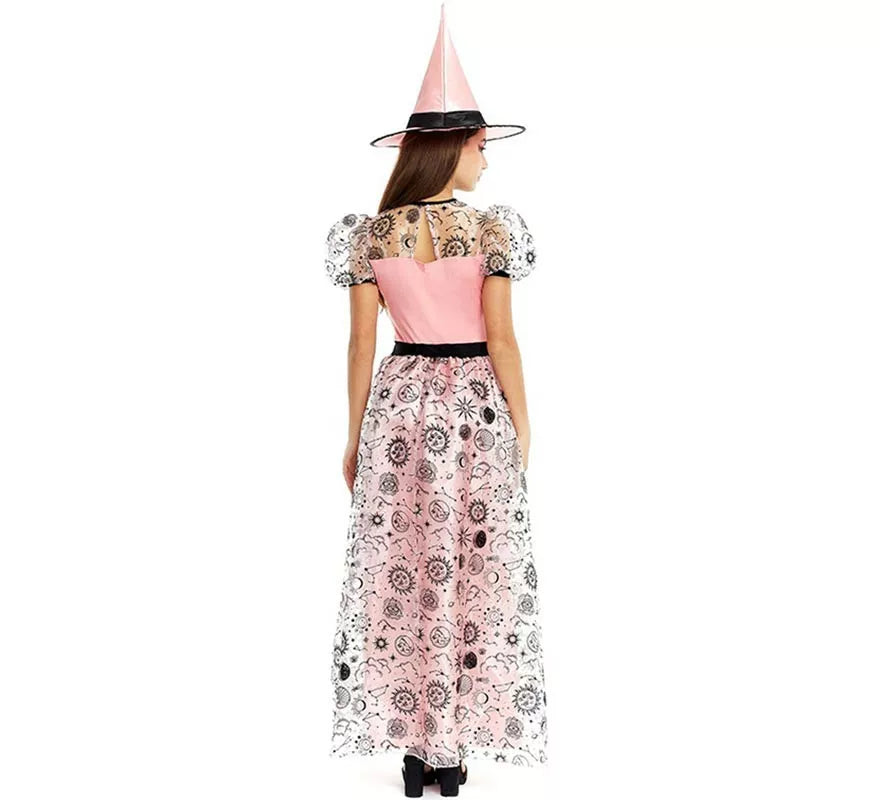 Translation missing: fr.Disfraz de Bruja Buena rosa con sombrero para mujer
