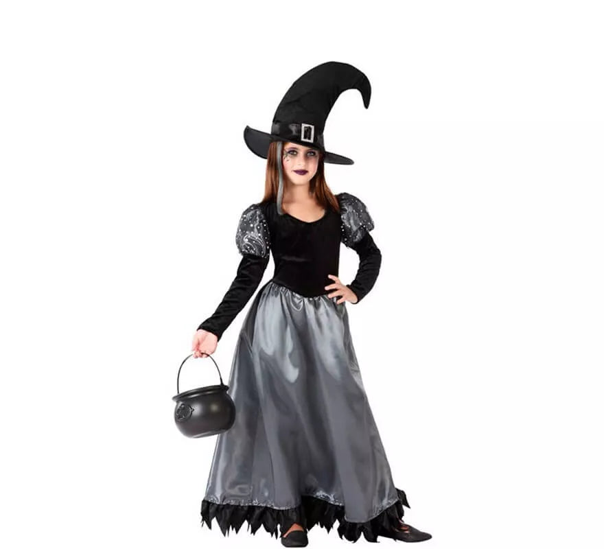 Disfraz de Bruja Elegante para niña