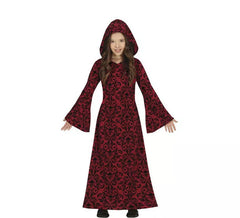 Costume de sorcière à capuche rouge pour fille