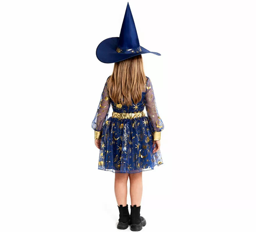 Translation missing: fr.Disfraz de Bruja Esotérica azul para niña