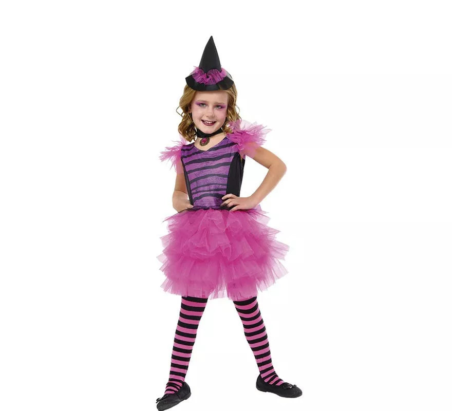 Translation missing: fr.Disfraz de Bruja Glamurosa con tutú rosa para niña