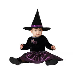 Déguisement de sorcière violette pour bébé et fille