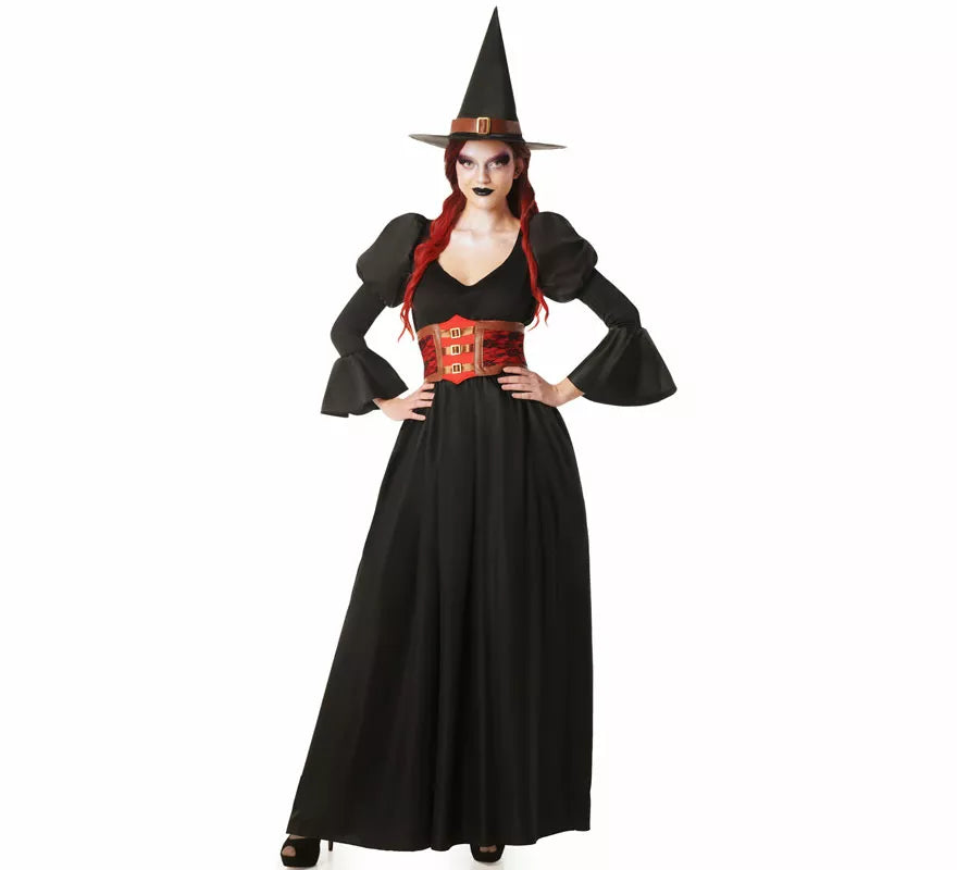 Translation missing: fr.Disfraz de Bruja negro con Corset para mujer