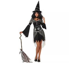 Déguisement Sorcière Noire pour femme plusieurs tailles Halloween