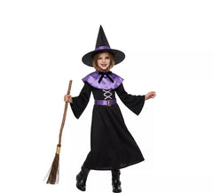 Costume de sorcière violette pour fille