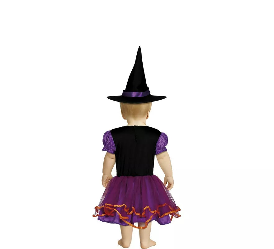 Translation missing: fr.Disfraz de Bruja púrpura y naranja para niña y bebé