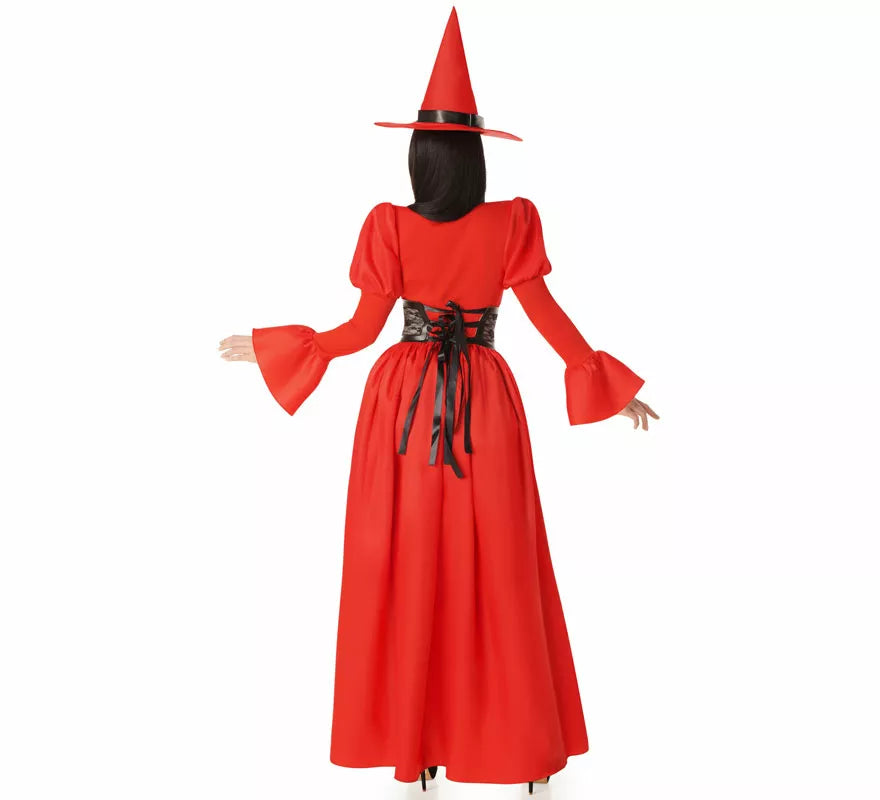 Translation missing: fr.Disfraz de Bruja rojo con Corset para mujer