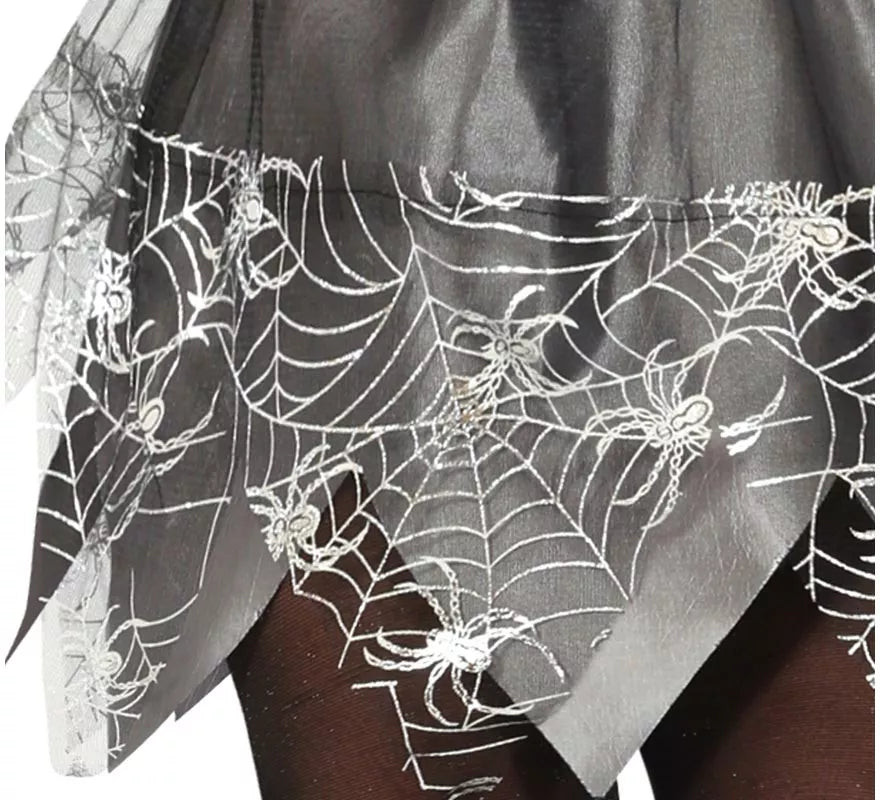 Translation missing: fr.Disfraz de Bruja Spiderweb plateada para adolescente