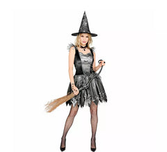 Costume de sorcière en toile d'araignée pour femme