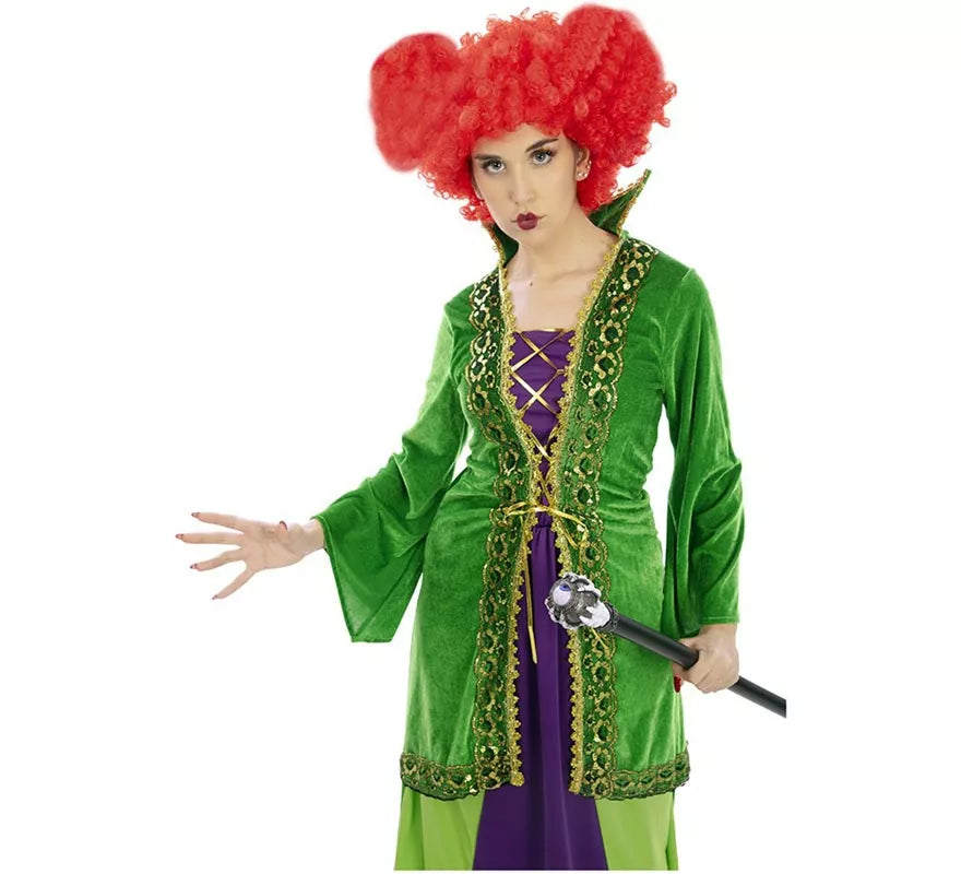 Disfraz de Bruja verde para mujer