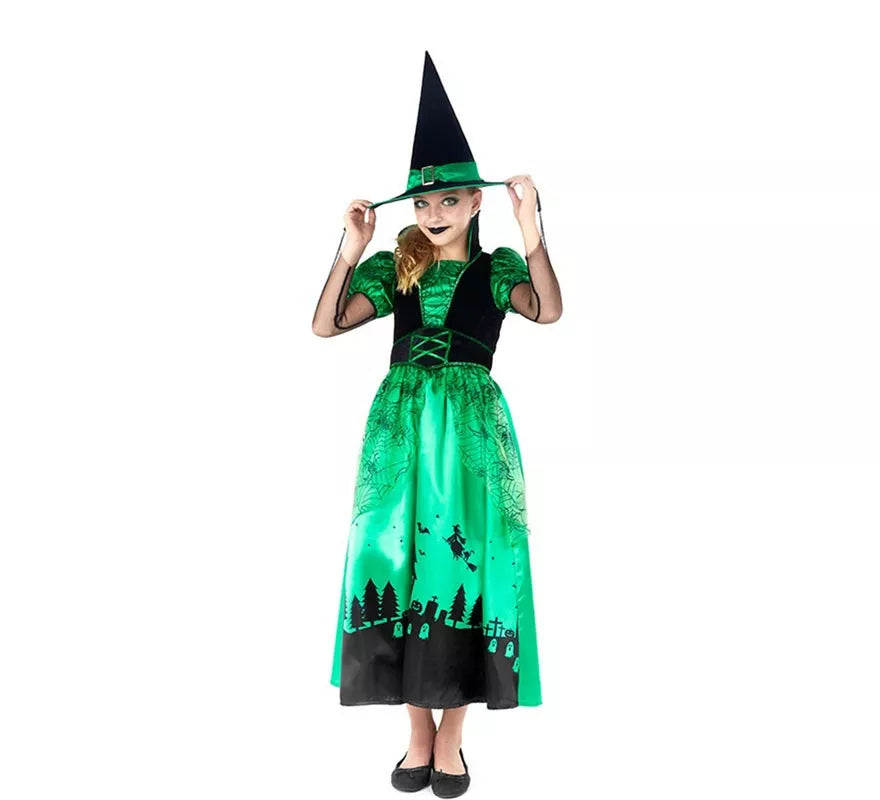 Translation missing: fr.Disfraz de Bruja Verde para niña