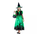 Disfraz de Bruja Verde para niña