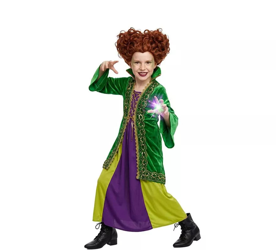 Disfraz de Bruja verde para niña