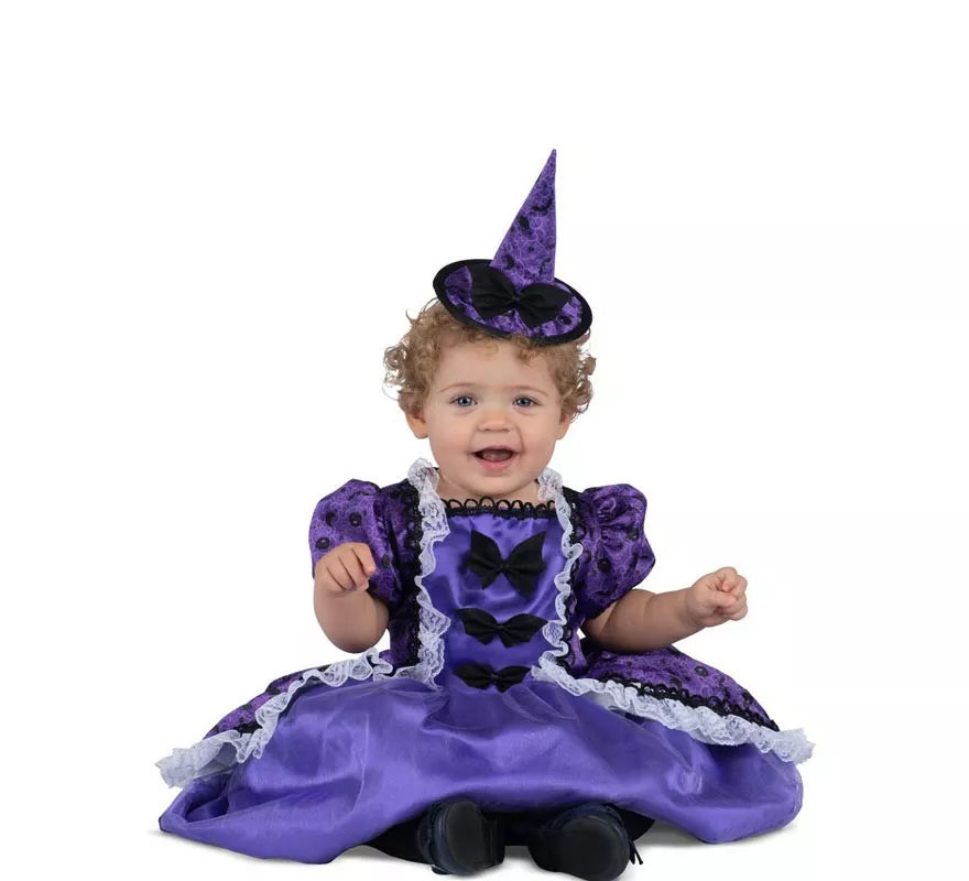 Disfraz de Bruja Versalles Morada para niña y bebé