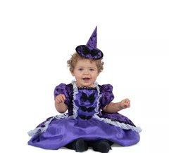 Déguisement Sorcière Versailles violette fille et bébé