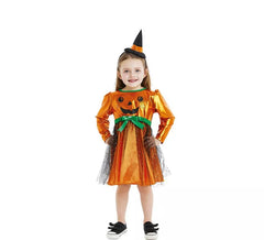 Costume de sorcière citrouille pour bébé fille et bébé