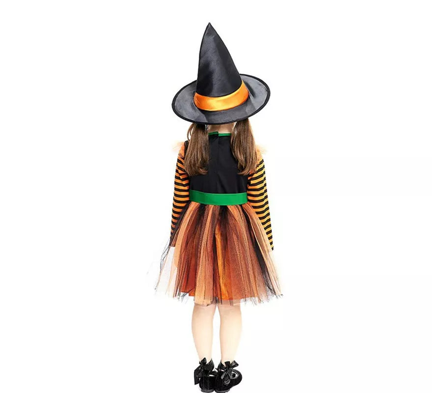 Translation missing: fr.Disfraz de Brujita Calabaza con sombrero para bebé y niña