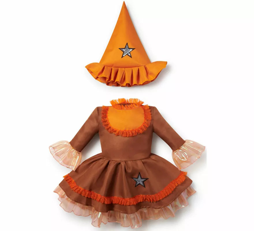 Disfraz de Brujita naranja para bebé