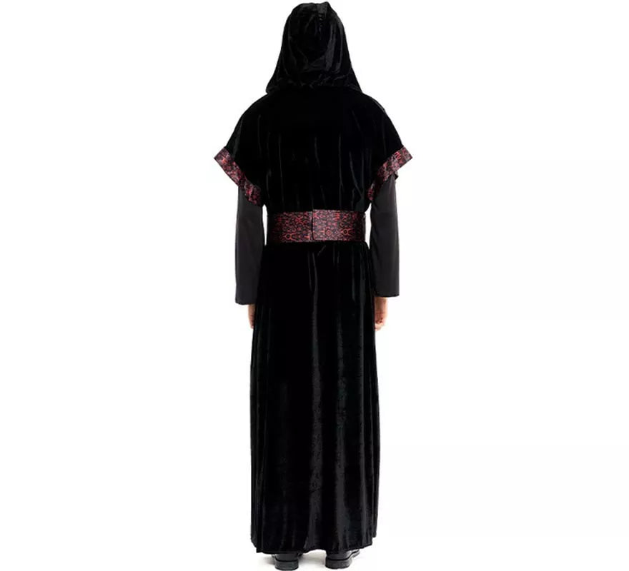 Translation missing: fr.Disfraz de Brujo oscuro con capucha y cinturón para hombre