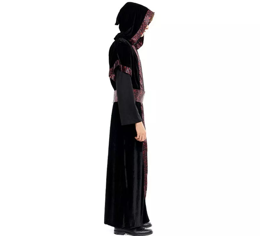 Translation missing: fr.Disfraz de Brujo oscuro con capucha y cinturón para hombre