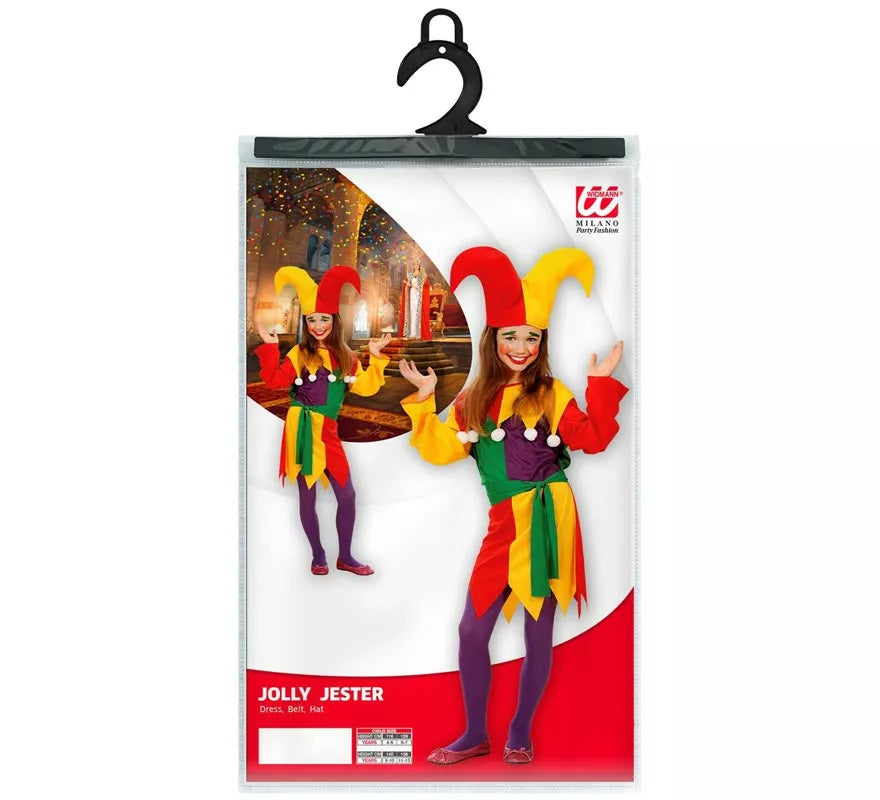 Translation missing: fr.Disfraz de Bufón rojo y amarillo para niños y adolescente